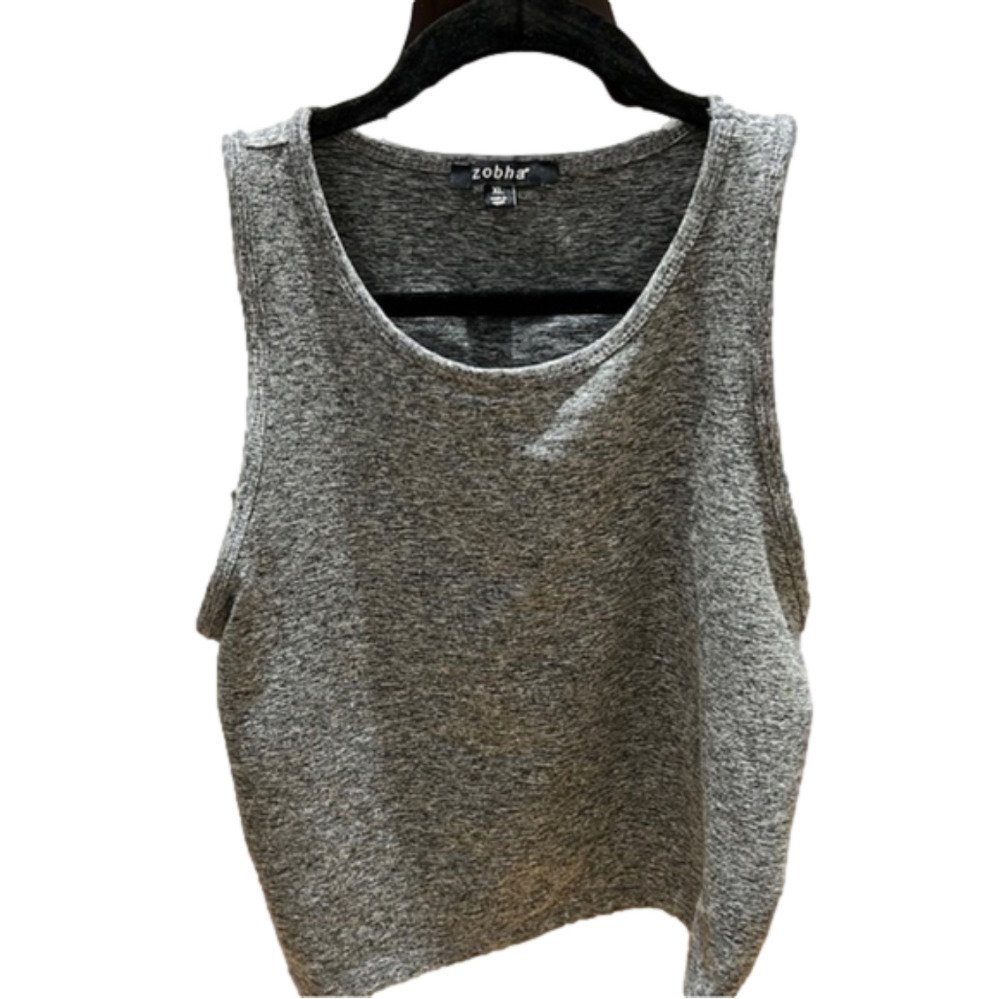 Zobha Nordstrom Cropped Gray Tank